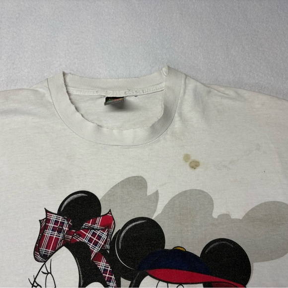 VINTAGE Mickey Unlimited Jerry Leigh Mickey & Minnie Mouse 90s T Shirt Size XL - Picture 3 of 8